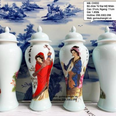 BỘ CHÓE TỨ ĐẠI MỸ NHÂN